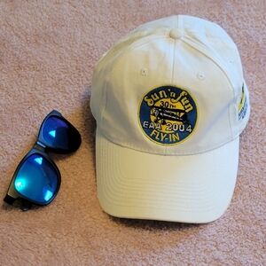 Aviation: Vintage 2004 Sun n' Fun Fly-In White Unisex Hat Embroidery Patch. O/S